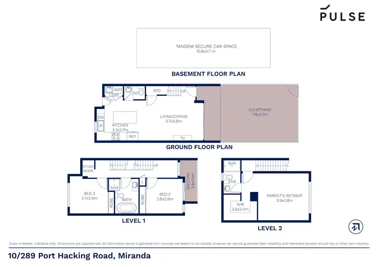 Floorplan of Homely townhouse listing, 10/289 Port Hacking Road, Miranda NSW 2228