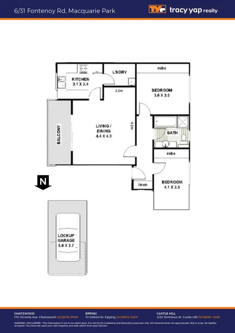 Floorplan of Homely unit listing, 6/31 Fontenoy Road, Macquarie Park NSW 2113