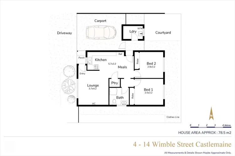 Floorplan of Homely unit listing, 4/14 Wimble Street, Castlemaine VIC 3450