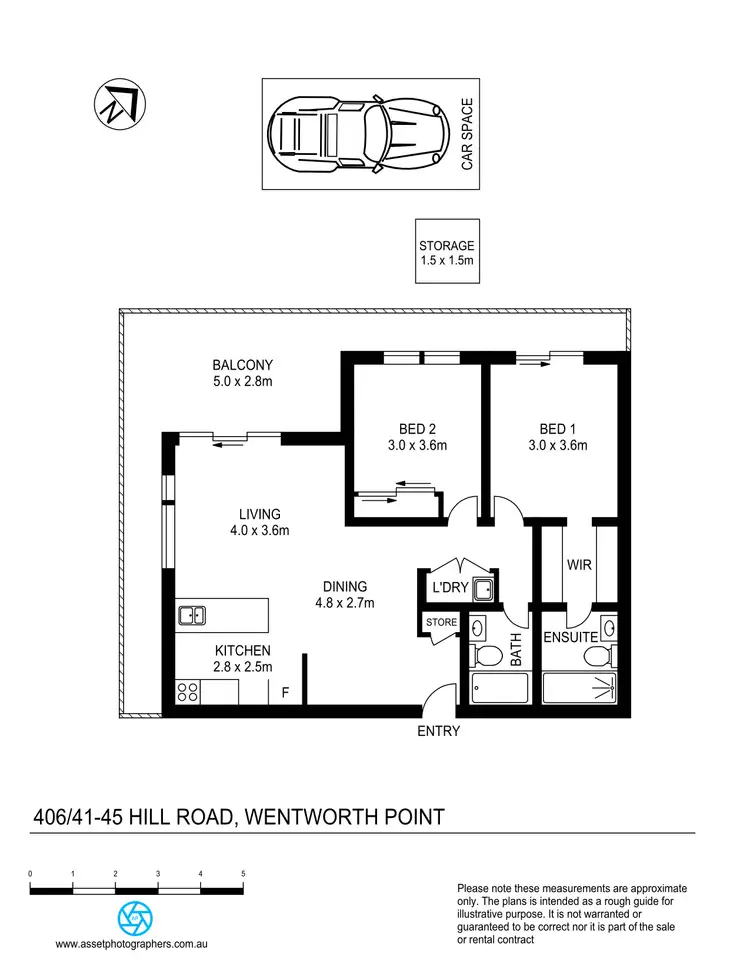 Floorplan of Homely apartment listing, 406/41-45 Hill Road, Wentworth Point NSW 2127