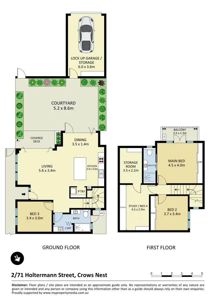 Floorplan of Homely townhouse listing, 2/71 Holtermann Street, Crows Nest NSW 2065
