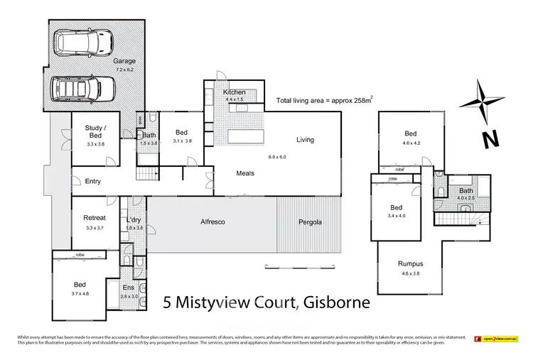 Floorplan of Homely house listing, 5 Misty View Court, Gisborne VIC 3437