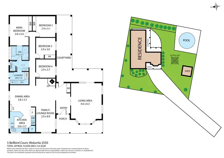 Floorplan of Homely house listing, 5 Bellbird Court, Wolumla NSW 2550