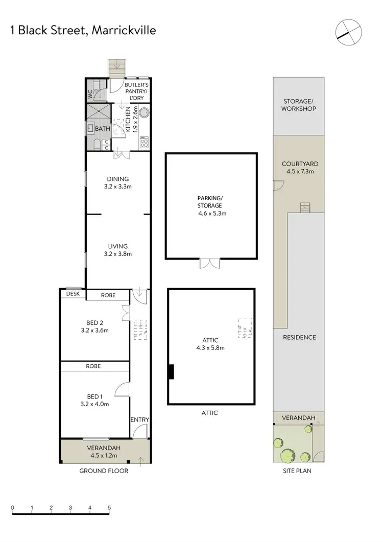 Floorplan of Homely house listing, 1 Black Street, Marrickville NSW 2204