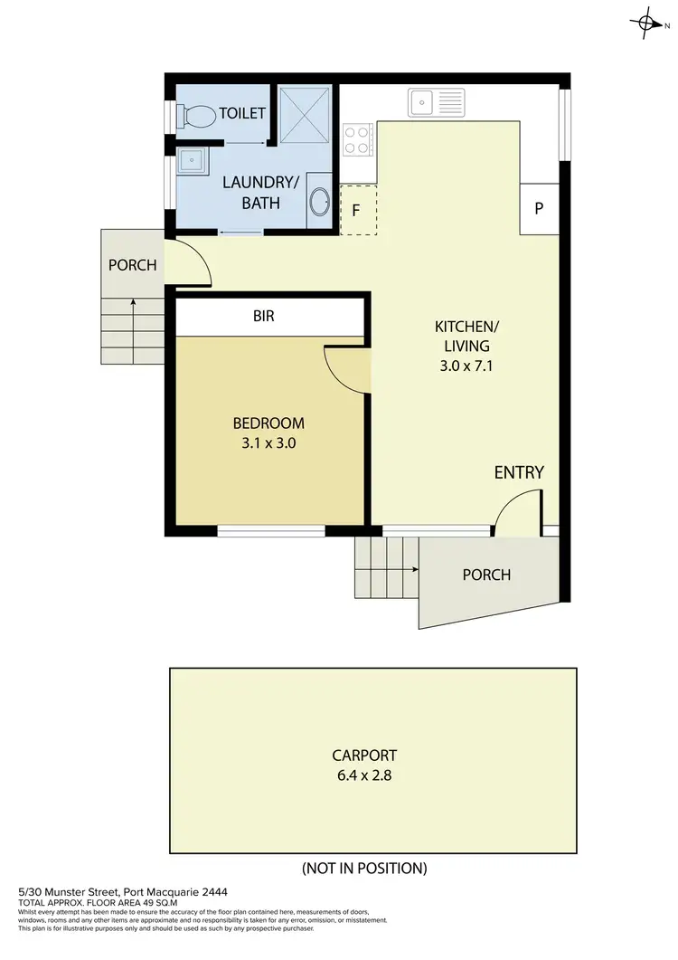 Floorplan of Homely unit listing, 5/30 Munster Street, Port Macquarie NSW 2444