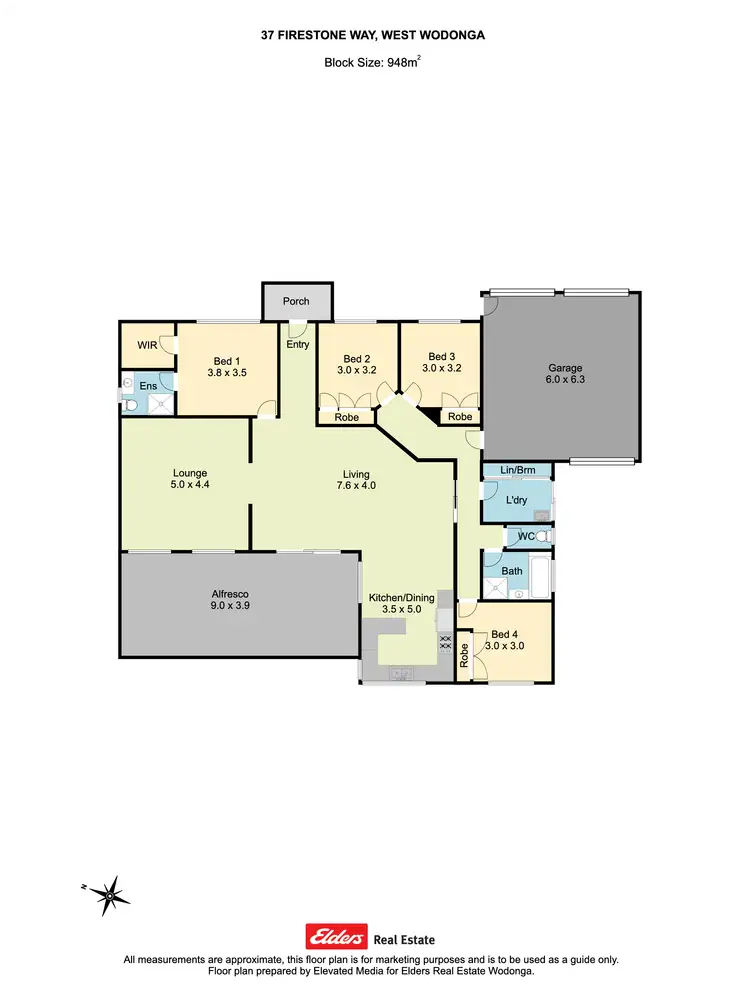 Floorplan of Homely house listing, 37 Firestone Way, Wodonga VIC 3690