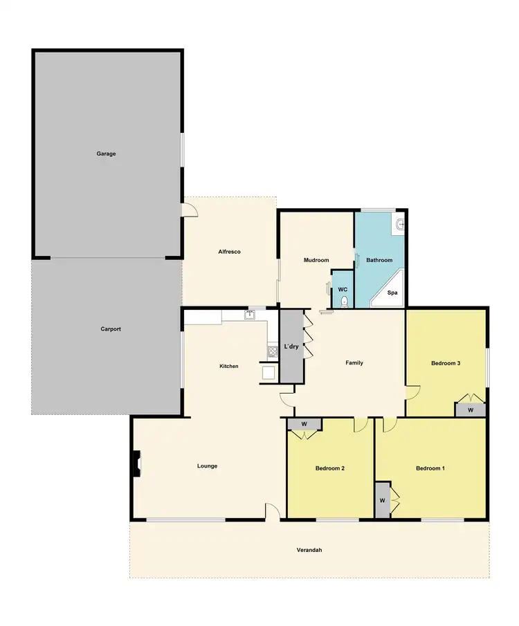 Floorplan of Homely house listing, 1 Steven Crescent, Ararat VIC 3377