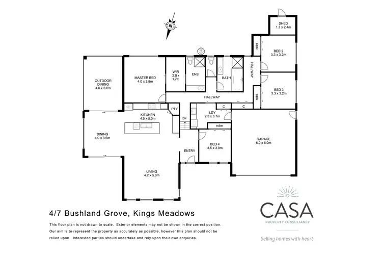 Floorplan of Homely townhouse listing, 4/7 Bushland Grove, Kings Meadows TAS 7249