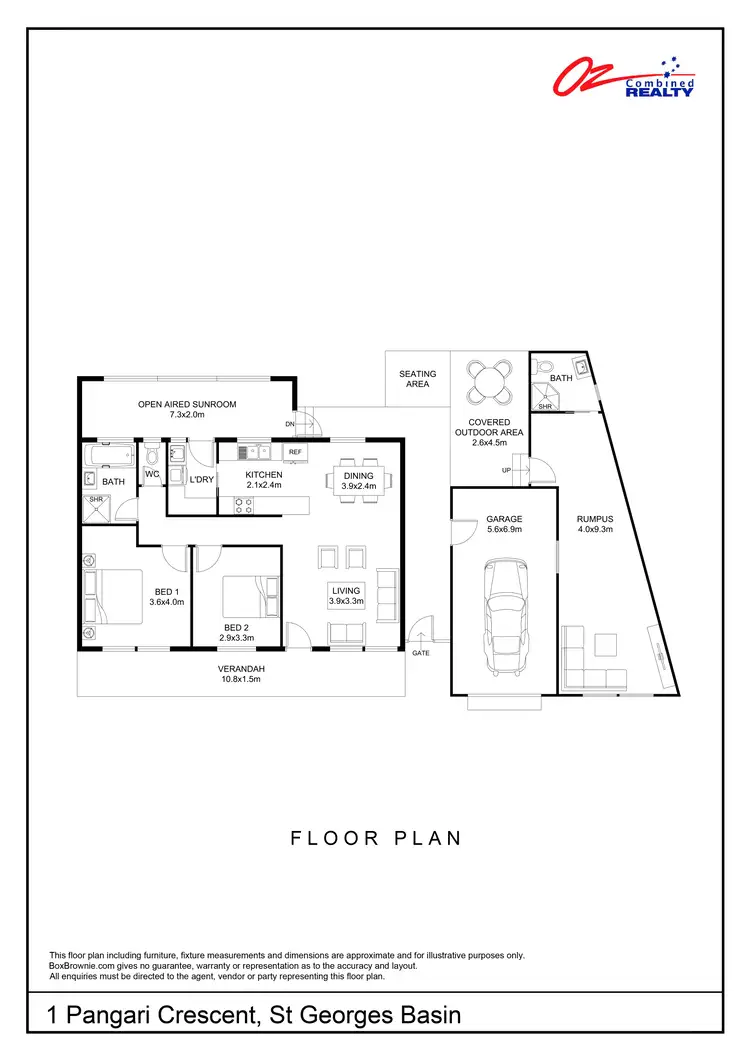 Floorplan of Homely house listing, 1 Pangari Crescent, St Georges Basin NSW 2540