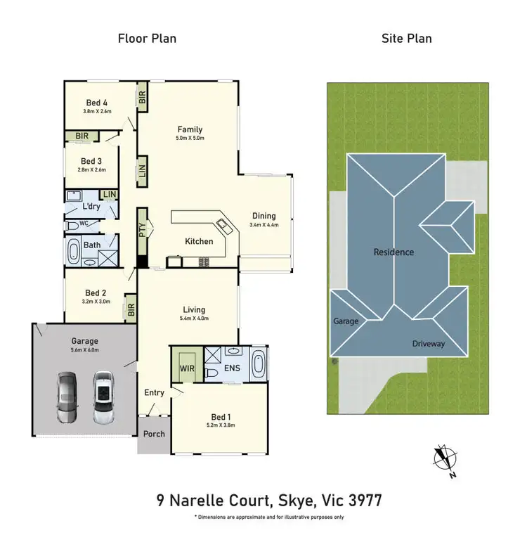 Floorplan of Homely house listing, 9 Narelle Court, Skye VIC 3977