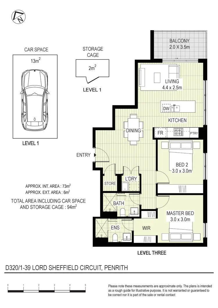 Floorplan of Homely apartment listing, D320/1-39 Lord Sheffield Circuit, Penrith NSW 2750