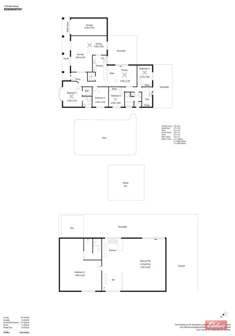 Floorplan of Homely house listing, 15 Ronda Avenue, Roseworthy SA 5371