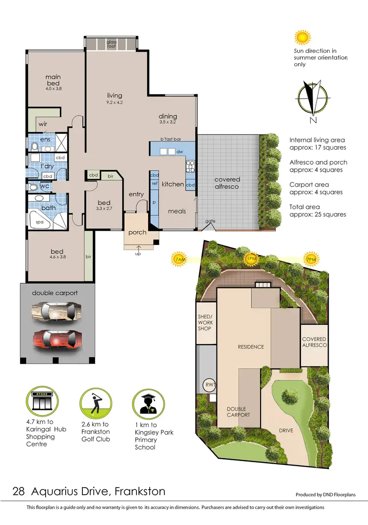 Floorplan of Homely house listing, 28 Aquarius Drive, Frankston VIC 3199