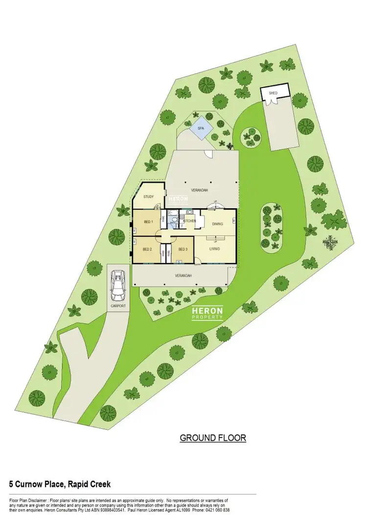 Floorplan of Homely house listing, 5 Curnow Place, Rapid Creek NT 810
