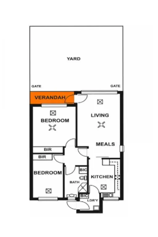 Floorplan of Homely unit listing, 1/64A Second Avenue, St Peters SA 5069