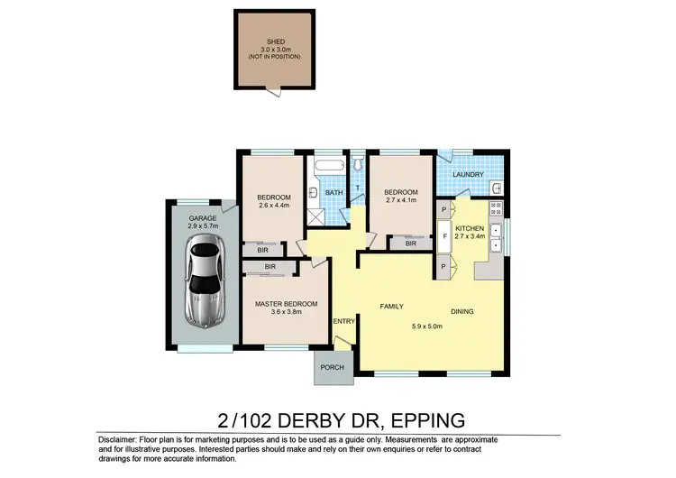 Floorplan of Homely house listing, 2/102 Derby Drive, Epping VIC 3076