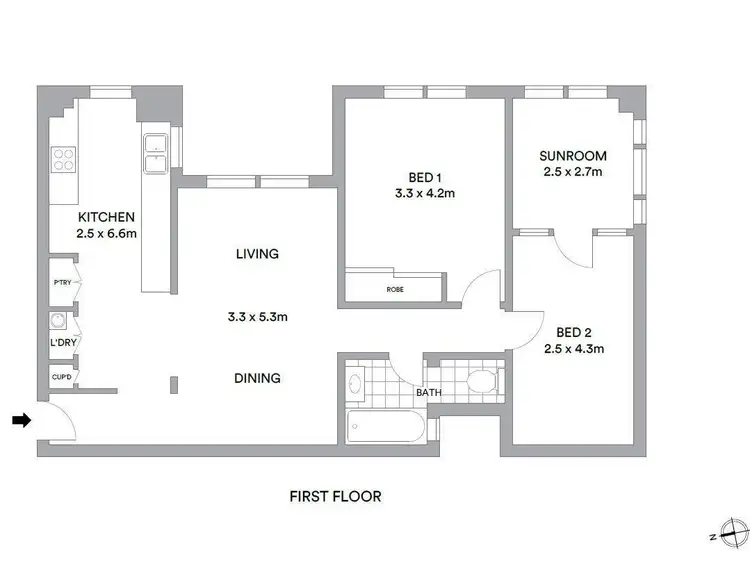 Floorplan of Homely apartment listing, 7/182 Arden Street, Coogee NSW 2034