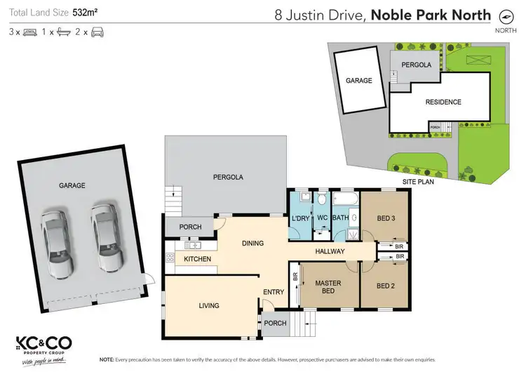 Floorplan of Homely house listing, 8 Justin Drive, Noble Park North VIC 3174