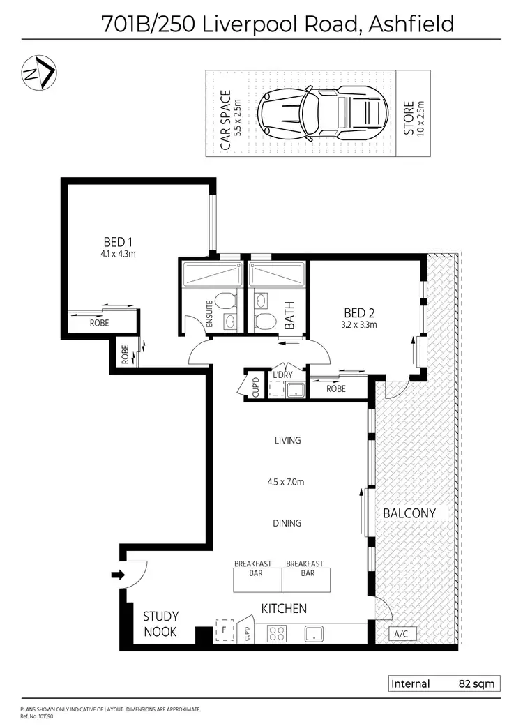 Floorplan of Homely apartment listing, 701B/250 Liverpool Road, Ashfield NSW 2131