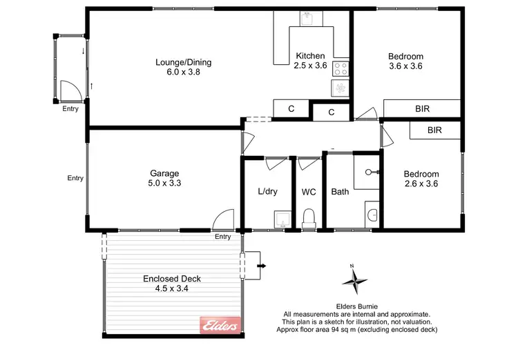 Floorplan of Homely villa listing, 2/14 Turnbull Avenue, Upper Burnie TAS 7320