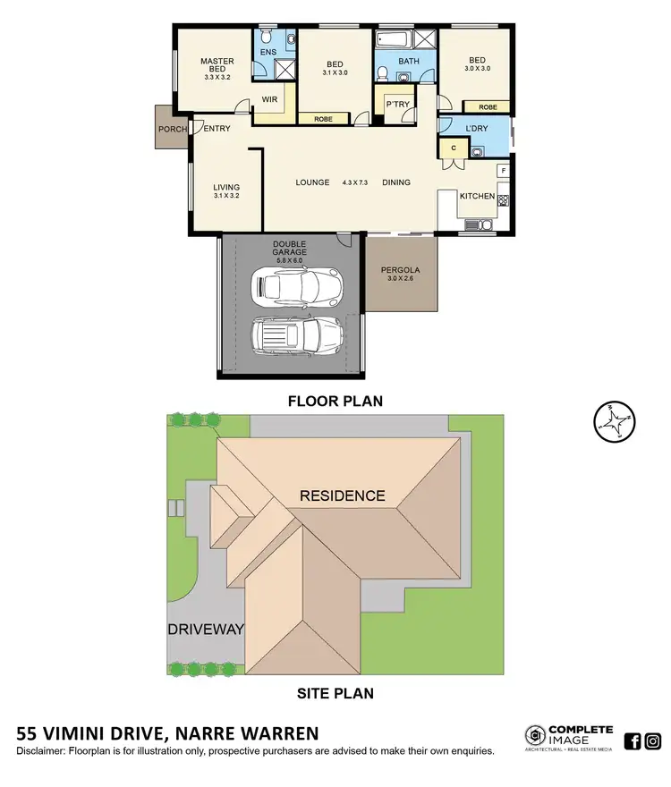 Floorplan of Homely house listing, 55 Vimini Drive, Narre Warren VIC 3805