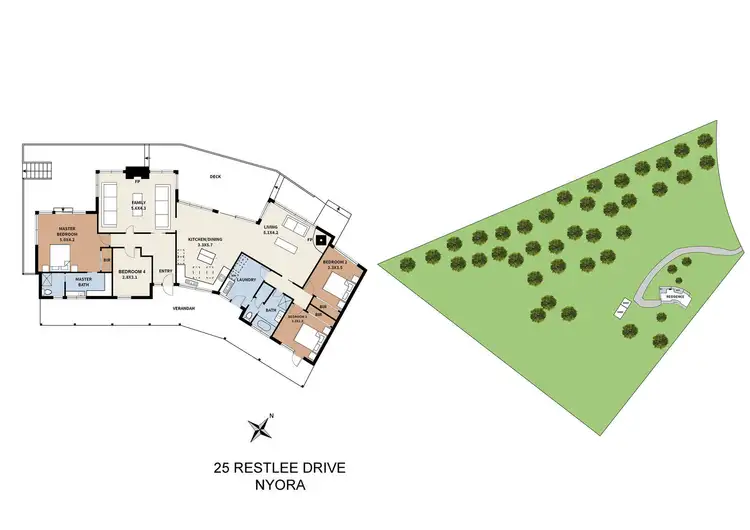 Floorplan of Homely rural property listing, 25 Restlee Drive, Nyora VIC 3987