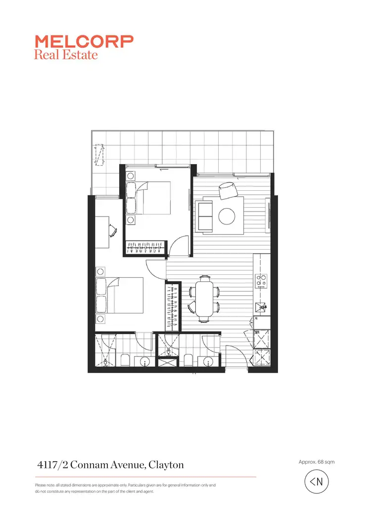 Floorplan of Homely apartment listing, 4117/2 Connam Avenue, Clayton VIC 3168