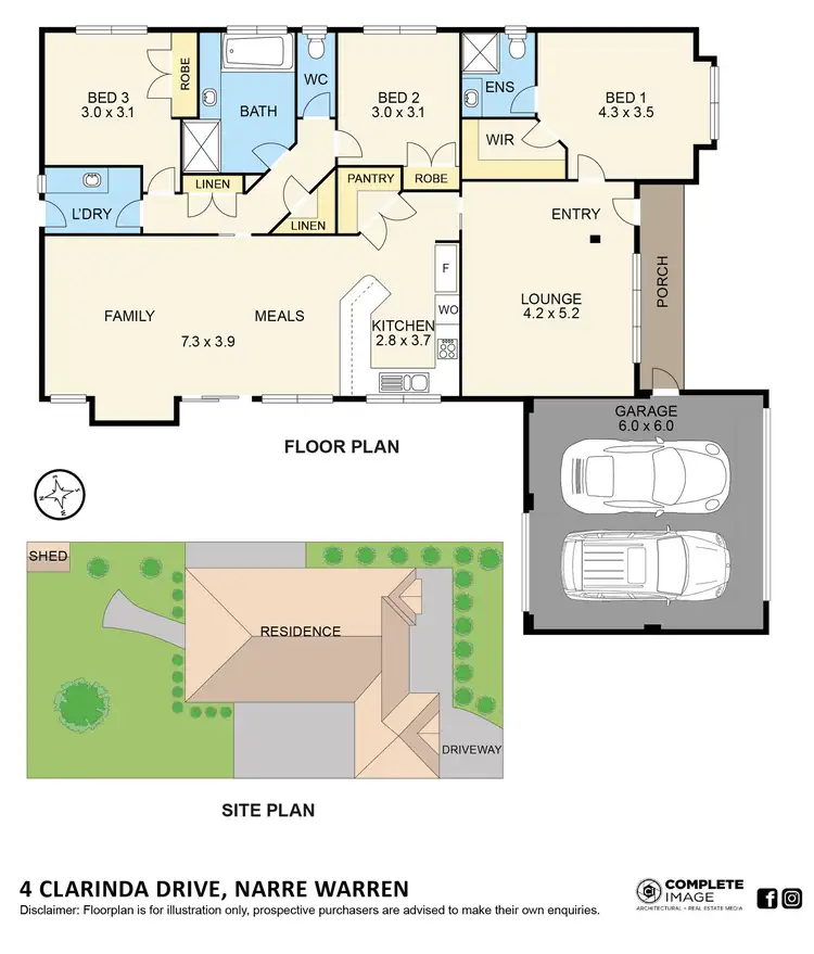 Floorplan of Homely house listing, 4 Clarinda Drive, Narre Warren VIC 3805