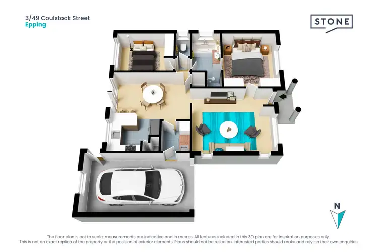 Floorplan of Homely unit listing, 3/49 Coulstock Street, Epping VIC 3076