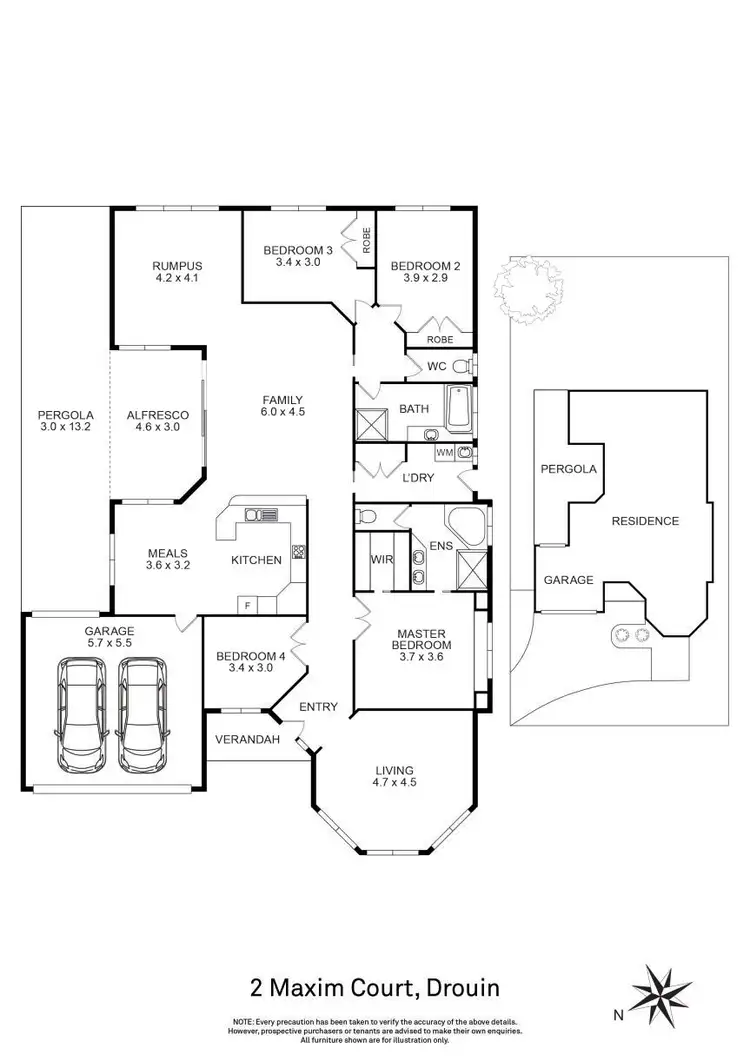 Floorplan of Homely house listing, 2 Maxim Court, Drouin VIC 3818