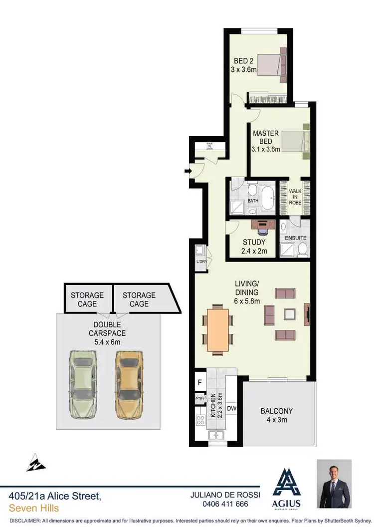 Floorplan of Homely apartment listing, 405/21A Alice Street, Seven Hills NSW 2147