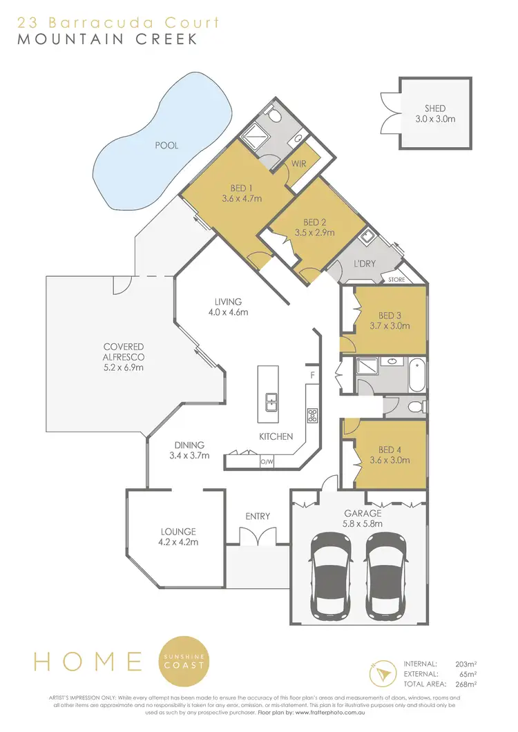 Floorplan of Homely house listing, 23 Barracuda Court, Mountain Creek QLD 4557