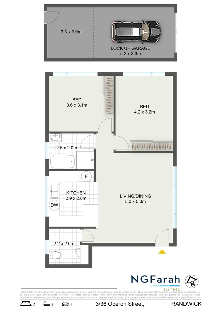 Floorplan of Homely apartment listing, 3/36 Oberon Street, Randwick NSW 2031