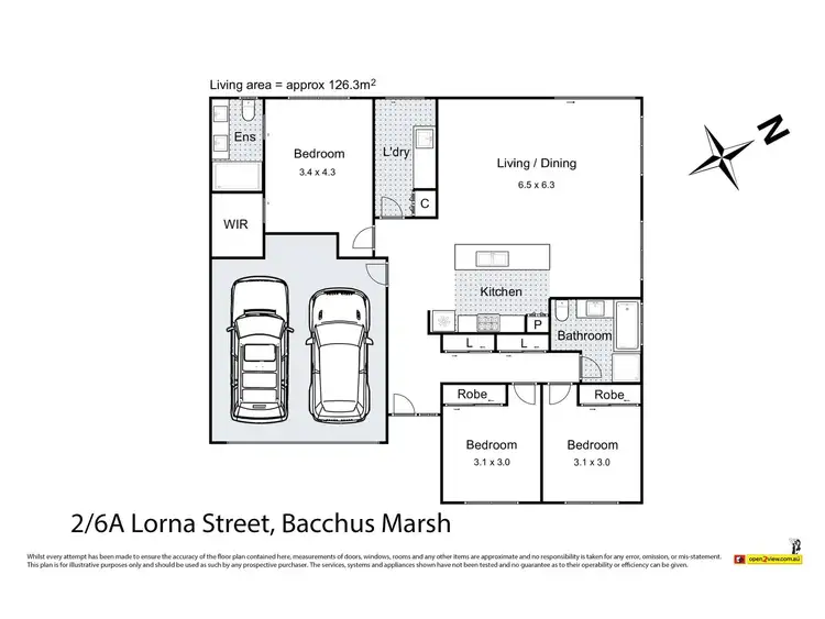 Floorplan of Homely unit listing, 2/6A Lorna Street, Bacchus Marsh VIC 3340