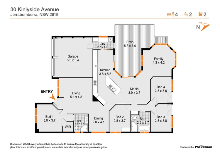Floorplan of Homely house listing, 30 Kinlyside Avenue, Jerrabomberra NSW 2619