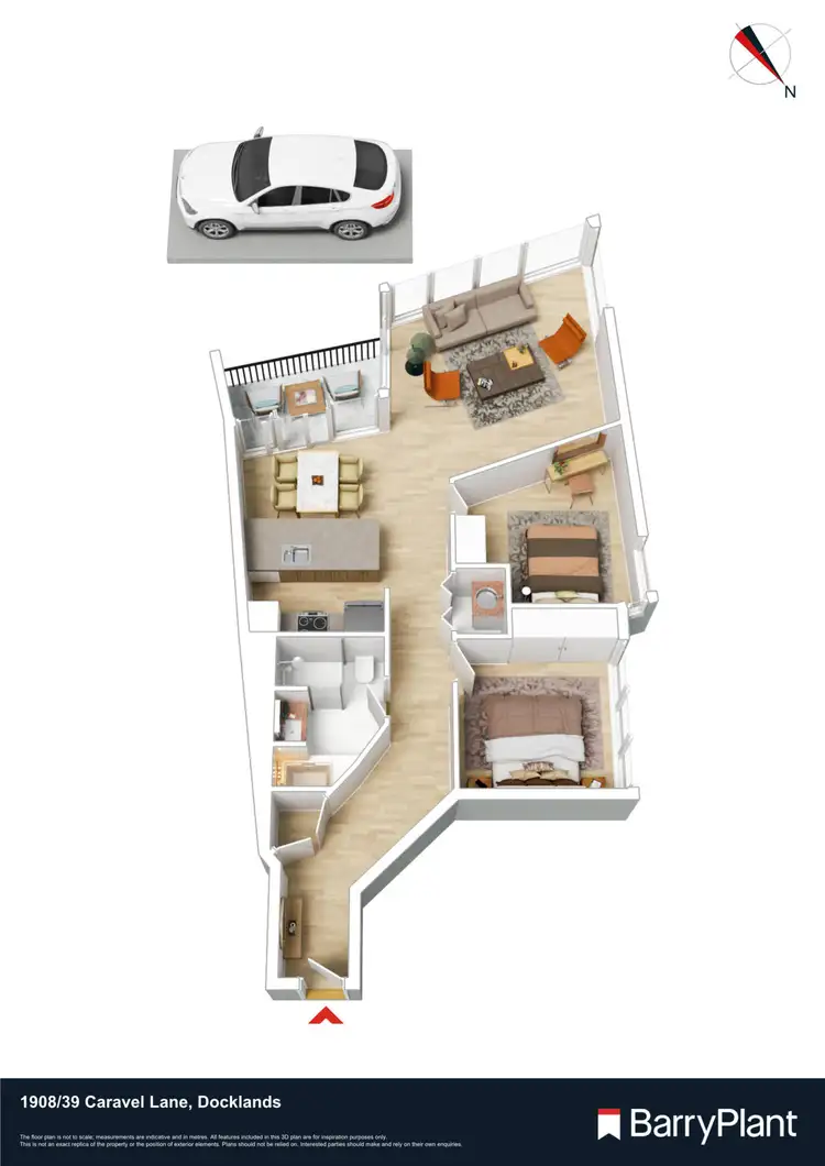 Floorplan of Homely apartment listing, 1908/39 Caravel Lane, Docklands VIC 3008