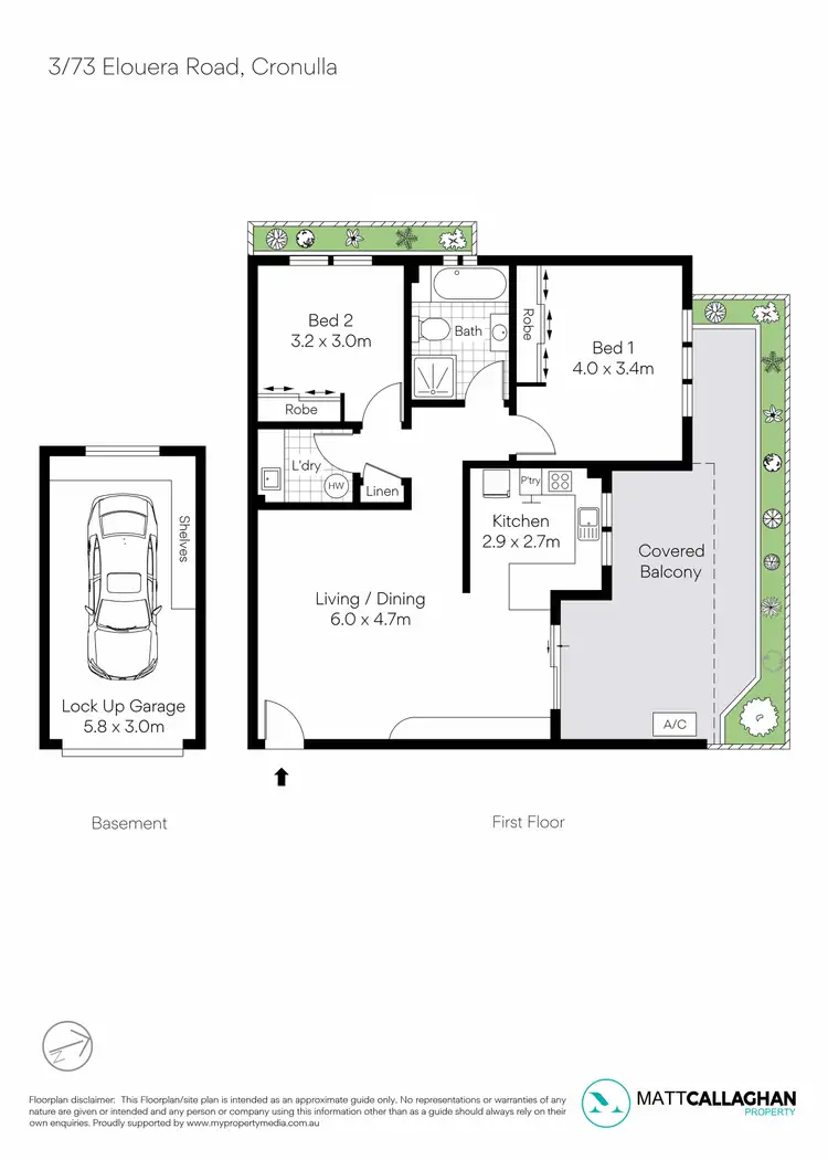 Floorplan of Homely apartment listing, 3/73-75 Elouera Road, Cronulla NSW 2230
