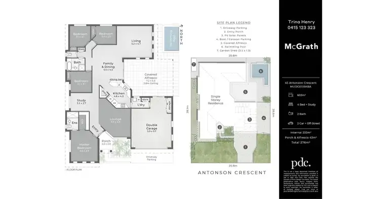 Floorplan of Homely house listing, 45 Antonson Crescent, Mudgeeraba QLD 4213
