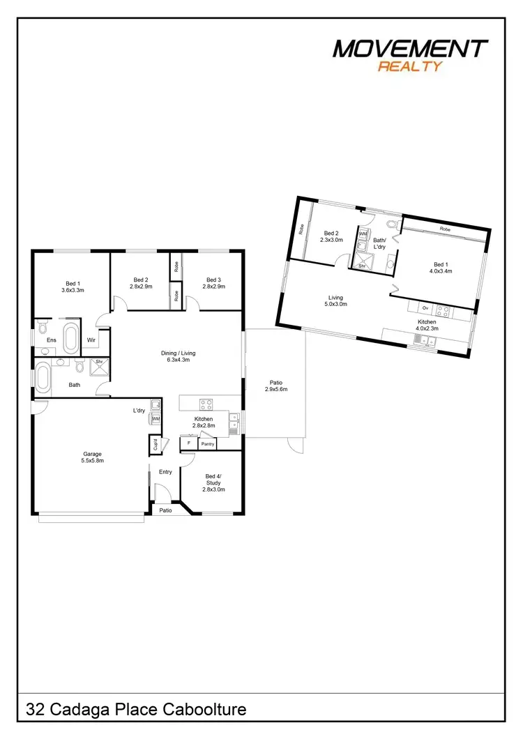 Floorplan of Homely house listing, 32 Cadaga Place, Caboolture QLD 4510