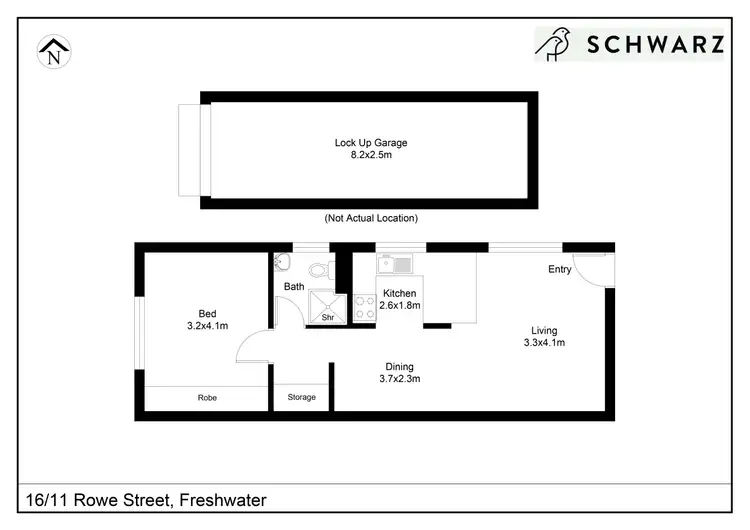 Floorplan of Homely unit listing, 16/11 Rowe Street, Freshwater NSW 2096