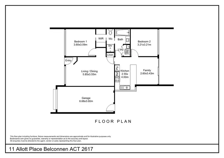 Floorplan of Homely house listing, 11 Allott Place, Belconnen ACT 2617