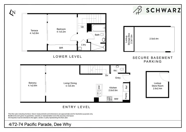 Floorplan of Homely apartment listing, 4/72-74 Pacific Parade, Dee Why NSW 2099