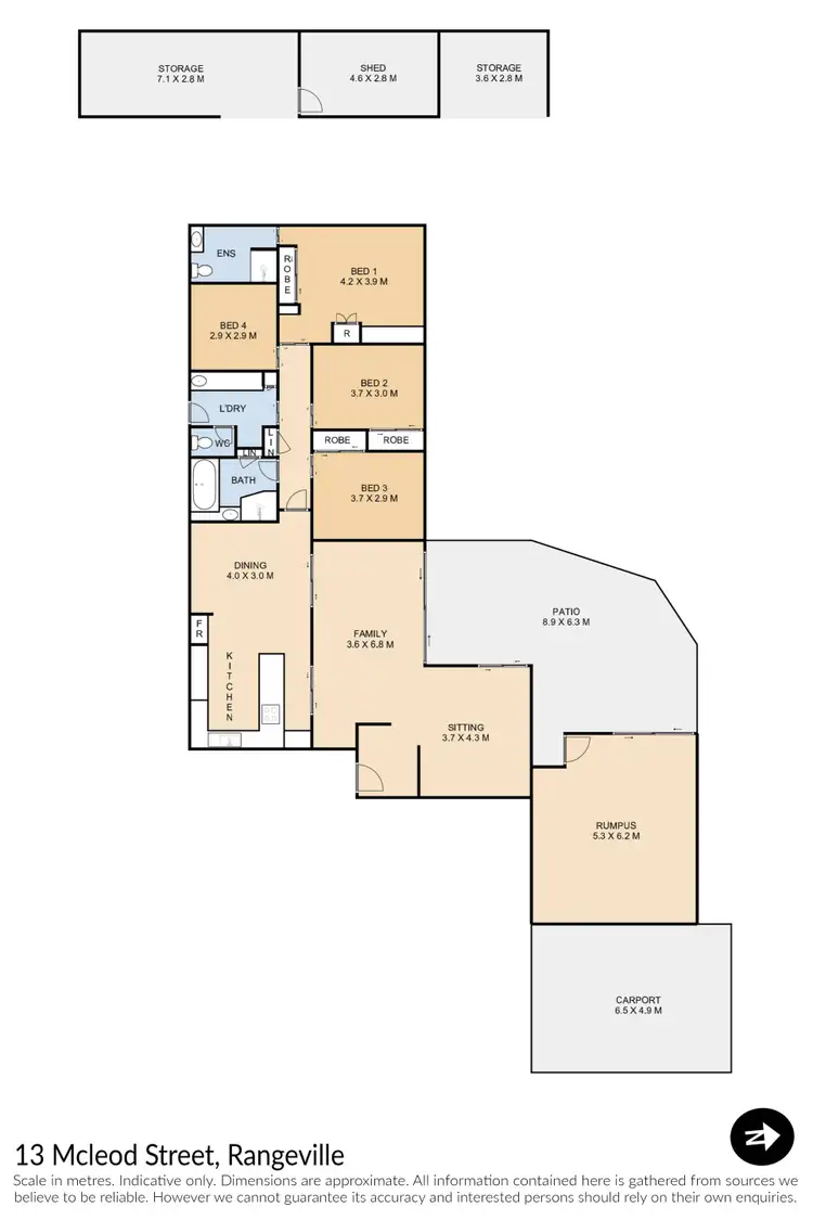 Floorplan of Homely house listing, 13 McLeod Street, Rangeville QLD 4350