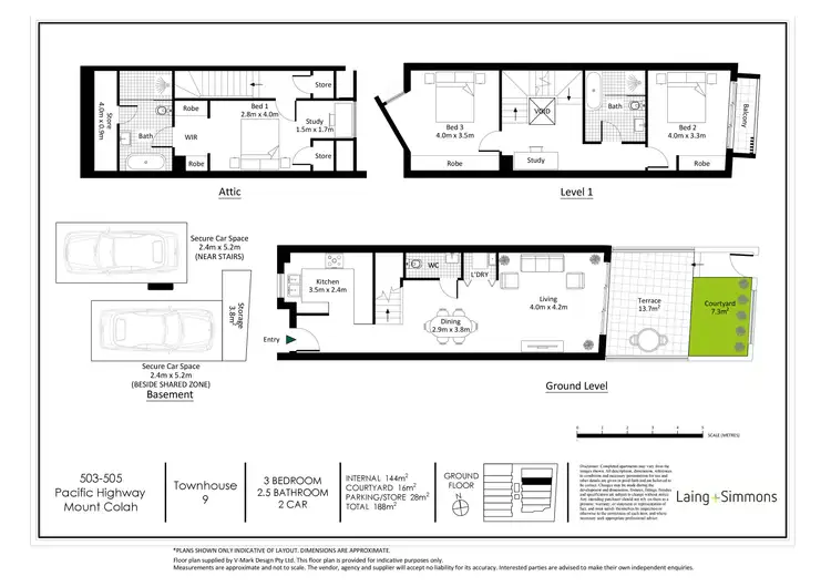 Floorplan of Homely townhouse listing, 9/503-505 Pacific Highway, Mount Colah NSW 2079