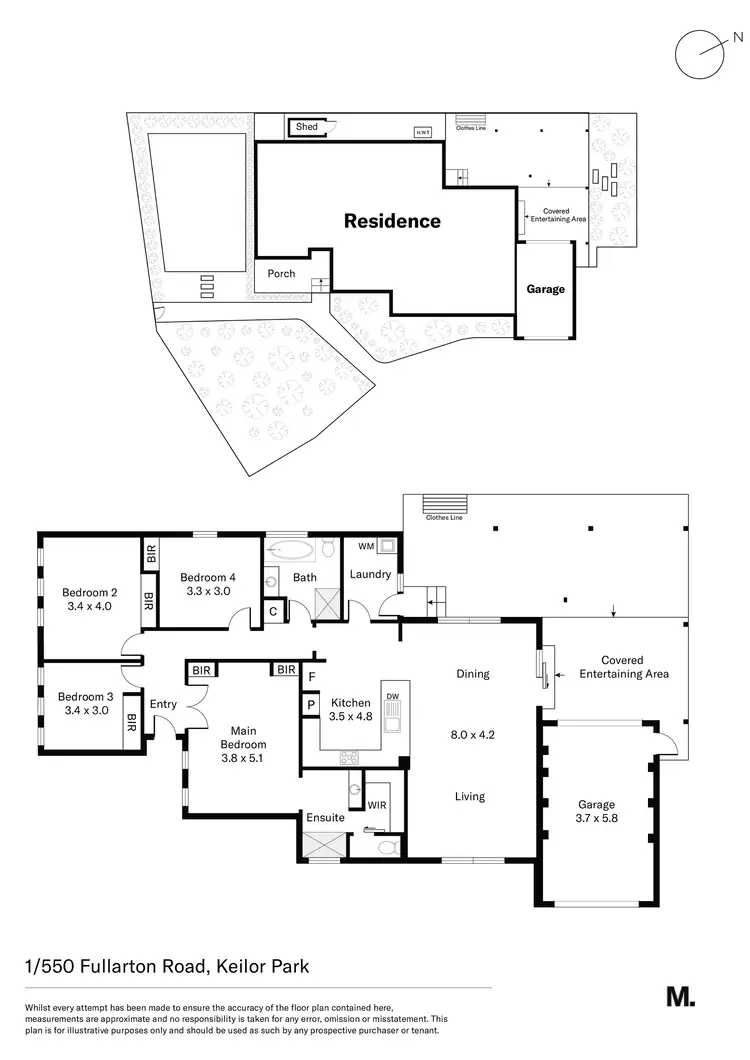 Floorplan of Homely villa listing, 1/550 Fullarton Road, Keilor Park VIC 3042