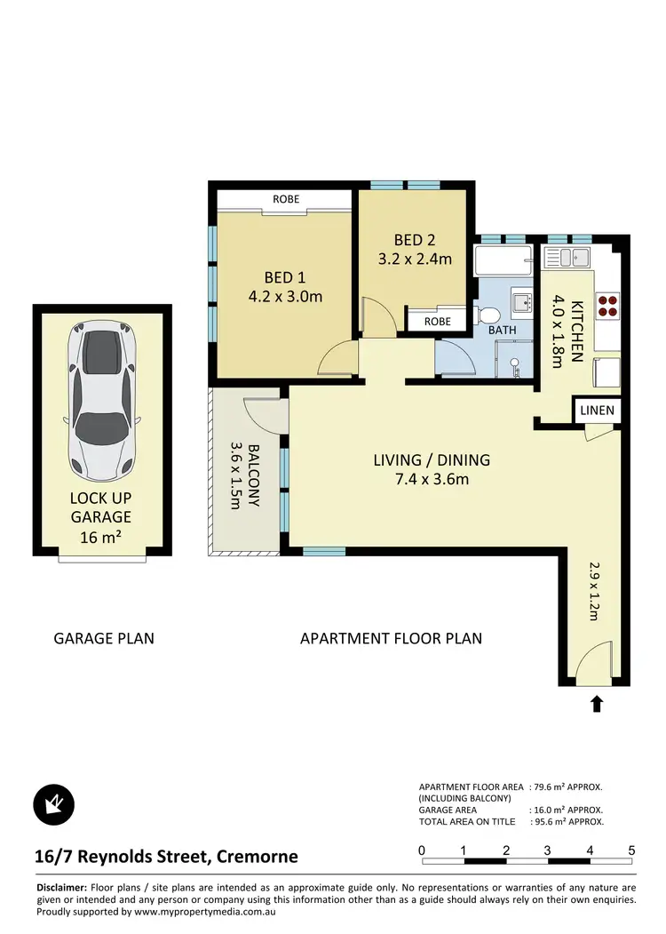 Floorplan of Homely apartment listing, 16/7 Reynolds Street, Cremorne NSW 2090