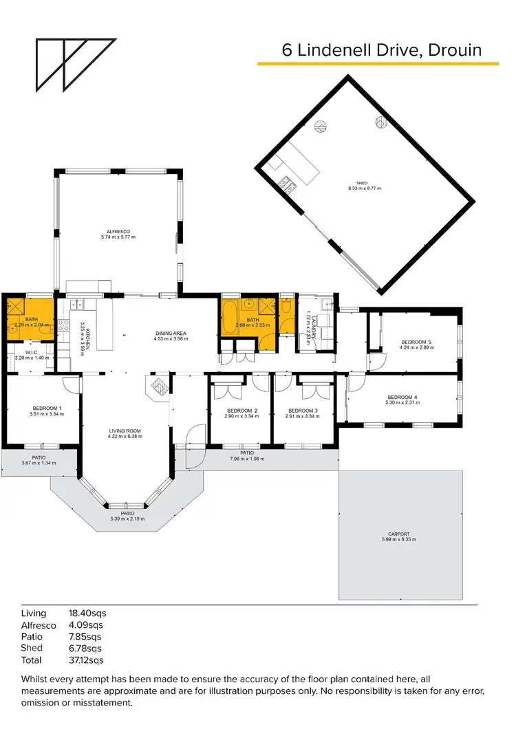 Floorplan of Homely house listing, 6 Lindenell Drive, Drouin VIC 3818