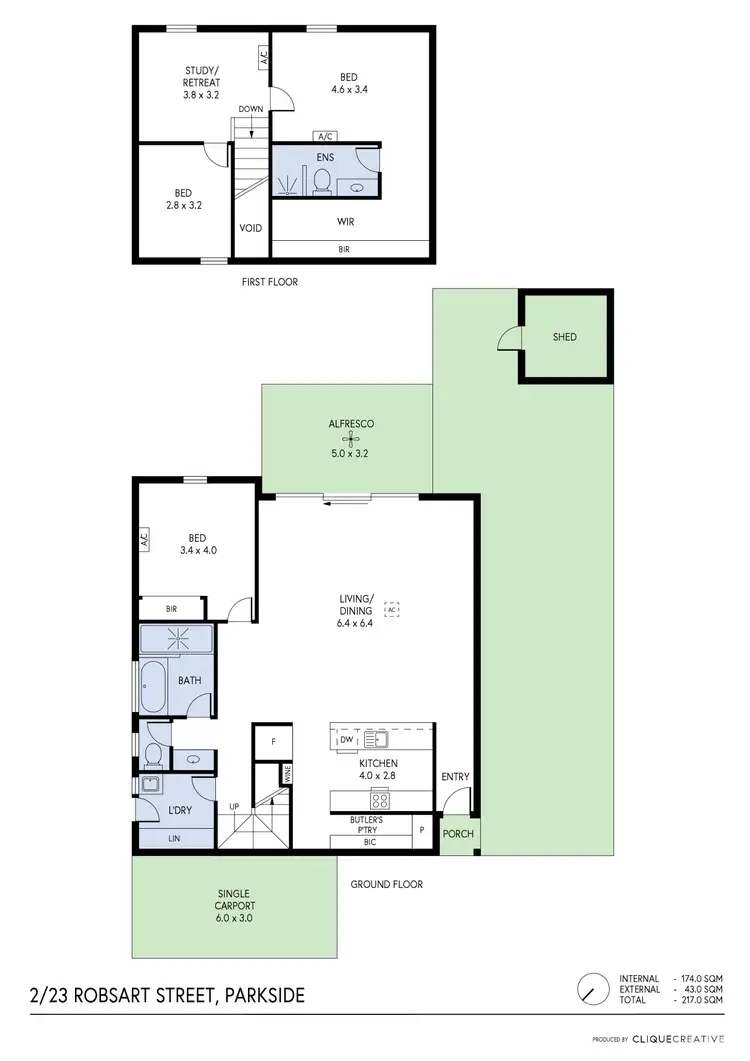 Floorplan of Homely house listing, 2/23 Robsart Street, Parkside SA 5063