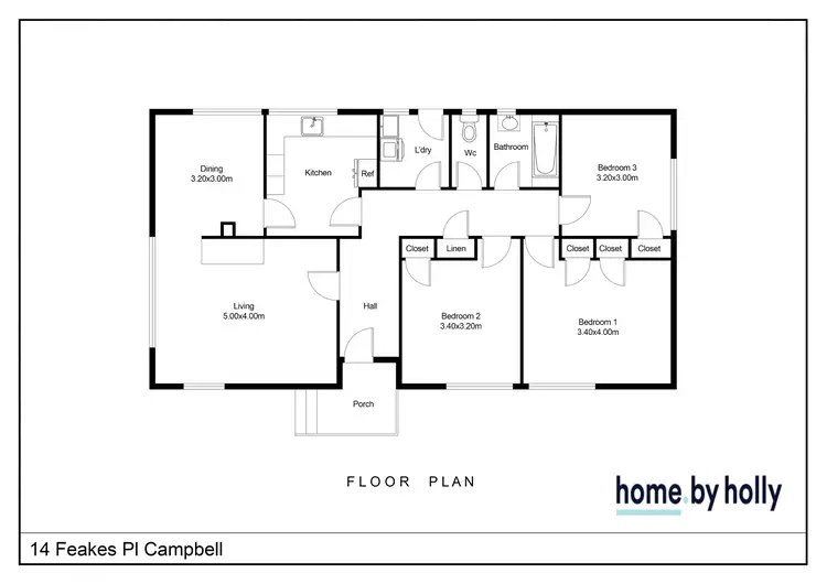 Floorplan of Homely house listing, 14 Feakes Place, Campbell ACT 2612