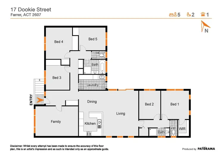 Floorplan of Homely house listing, 17 Dookie Street, Farrer ACT 2607
